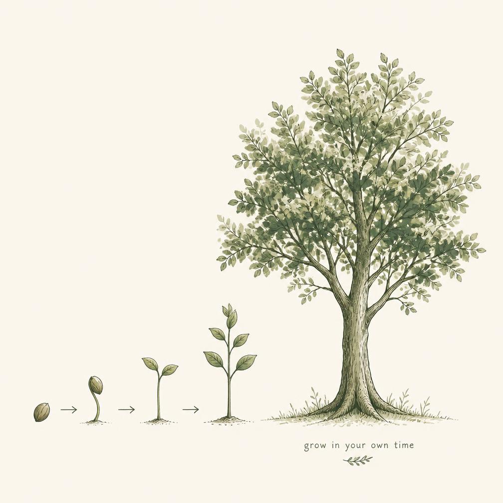 A seedling growing into a tree — a child's journey with Villo